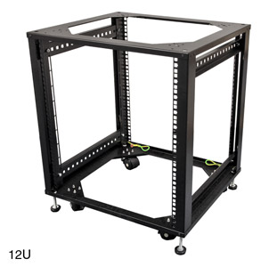 CANFORD ES5035512 CREDENZA OPEN FRAME RACK 12U, 550 wide, 500 deep, black