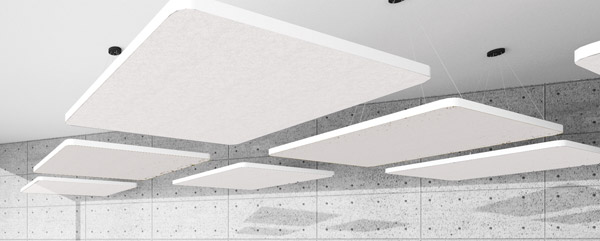 ARTNOVION MYRIAD CLOUD SP Square, single-point fixing, raw white PET