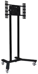 B-TECH BT8504/BB FLAT SCREEN FLOOR STAND/TROLLEY Universal, large, black base, black poles