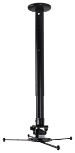 B-TECH BT899XL-AD PROJECTOR MOUNT Ceiling, up to 25kg, tilt/yaw, adjustable 722-1122mm drop, black