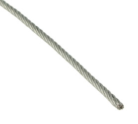 DOUGHTY T40600 GALVANISED WIRE ROPE Flexible, 8mm, silver