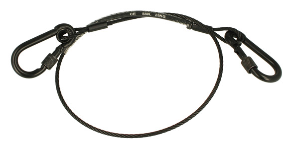 DOUGHTY T220025 SAFETY BOND 3mm diameter, 500mm, 25kg SWL, black