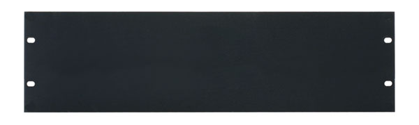 CANFORD RACK PANEL BLANK, FULL WIDTH 3U Flat aluminium, black anodised