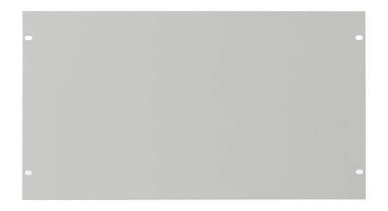 CANFORD RACK PANEL BLANK, FULL WIDTH 6U Flat aluminium, dawn grey