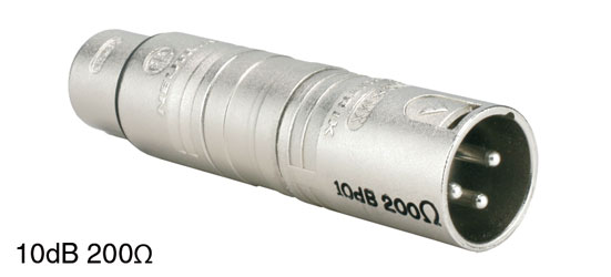 CANFORD IN-LINE ATTENUATOR With phantom pass-through, 30dB, 600 ohms
