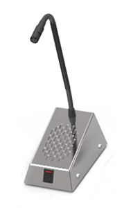 CONTACTA STS-SU1-SS MICROPHONE With loudspeaker, semi-rigid stem, free-standing, stainless steel