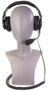 GREEN-GO HS200D HEADSET Dual ear, 200ohm, 150ohm mic, 1-3m coiled cable, 4 pin Female XLR