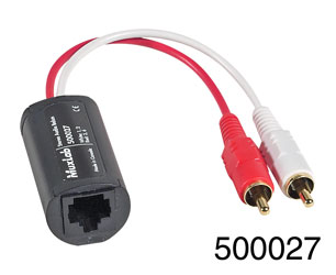 MUXLAB 500027 STEREO AUDIO BALUN Dual male RCA, RJ45