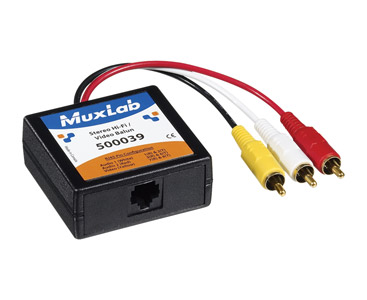 MUXLAB 500039 STEREO HI-FI VIDEO BALUN 3x male RCA, RJ45