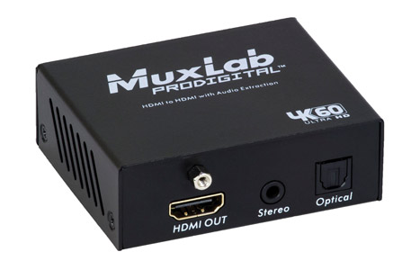 MUXLAB 500436 HDMI TO HDMI With audio extraction, 4K/60