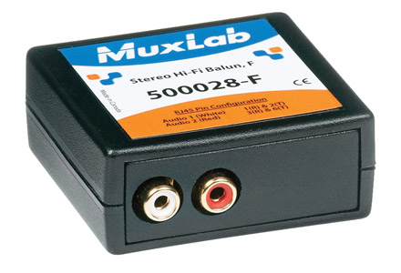 MUXLAB 500028-F STEREO HI-FI BALUN Dual female RCA, RJ45
