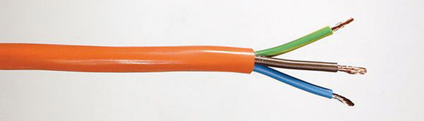FLEXIBLE MAINS 3 core 2.5 sq.mm, Orange Arctic PVC