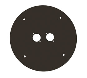 CANFORD CABLE DRUM Connector plate, 2 universal series holes, for plastic, rubber and metal drums