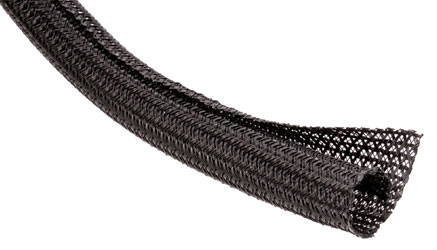 TECHFLEX WRAPPABLE SPLIT BRAIDED SLEEVING 6mm, Black