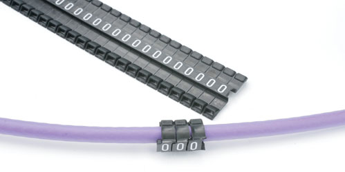 RETROFIT CABLE MARKERS PC36.0, black (strip of 32)