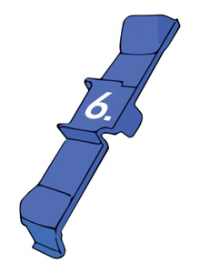 RETROFIT CABLE MARKERS PC60.6, blue (strip of 32)