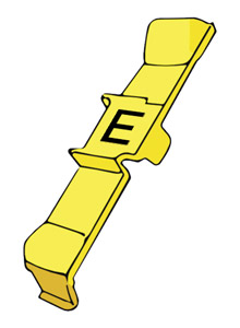 RETROFIT CABLE MARKERS PC36.E, black on yellow (strip of 32)