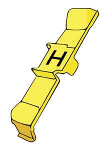 RETROFIT CABLE MARKERS PC60.H, black on yellow (strip of 32)