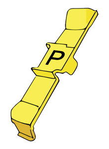 RETROFIT CABLE MARKERS PC60.P, black on yellow (strip of 32)