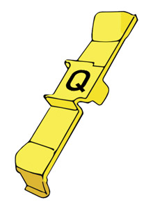 RETROFIT CABLE MARKERS PC36.Q, black on yellow (strip of 32)