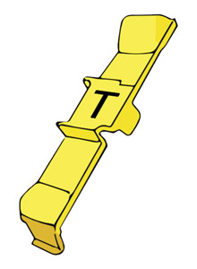 RETROFIT CABLE MARKERS PC60.T, black on yellow (strip of 32)