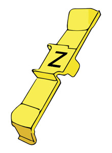 RETROFIT CABLE MARKERS PC60.Z, black on yellow (strip of 32)