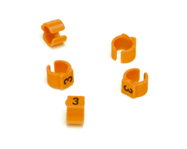 CABLE MARKERS PS15RCC.3 Retrofit, colour-coded, loose, bagged, orange (pack of 50)