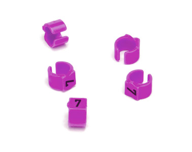 CABLE MARKERS PS15RCC.7 Retrofit, colour-coded, loose, bagged, violet (pack of 50)