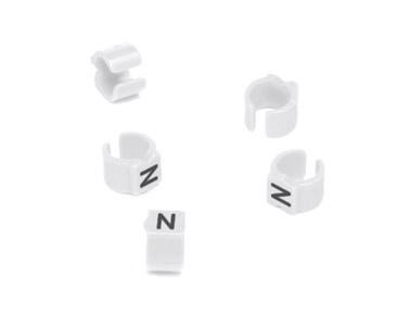 CABLE MARKERS PS15BW.N Retrofit, black on white, loose, bagged, (pack of 50)