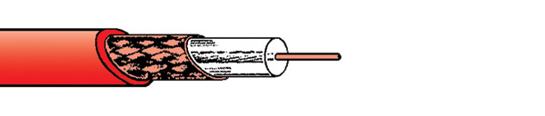 CANARE LV-61S CABLE Red (reel of 153m)
