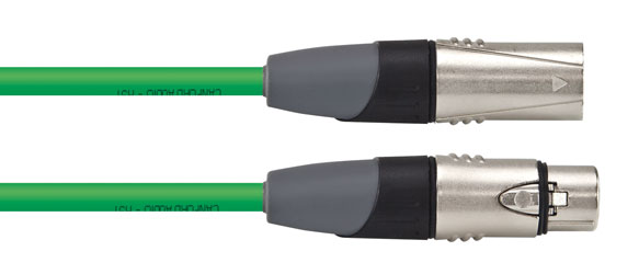 CANFORD CONNECT CABLE XLR3F-XLR3M-HST-7m, Green