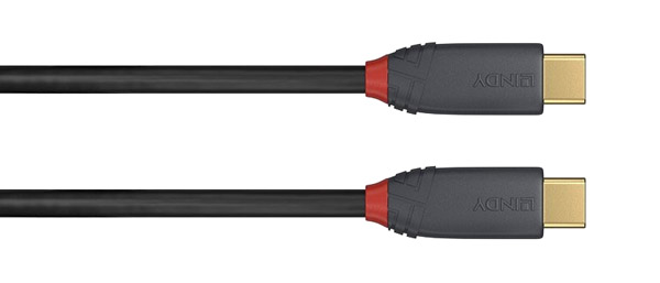 LINDY 36901 ANTHRA LINE USB-C to USB-C 3.2, 20Gbps, 5A, PD, 1m