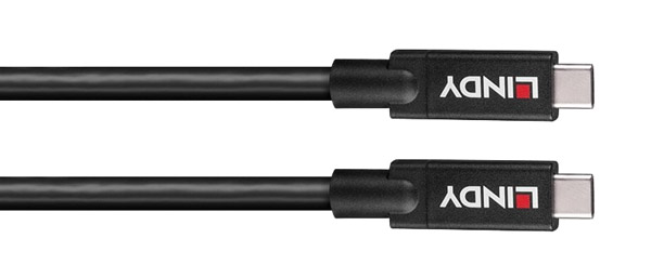 LINDY 43308 USB-C TO USB-C 3.2, 10Gbps, 5A, PD, Active, 5m