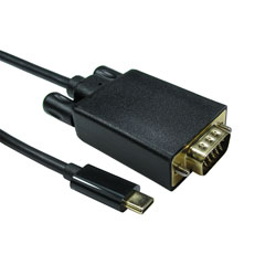 USB CABLE Type C male - VGA male, 2 metres, black