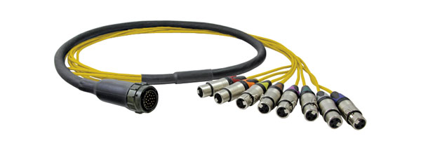 CANFORD MIL26 BREAKOUT CABLE MIL26 male to 8x XLR female, 2 metres