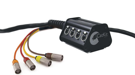CANFORD CATKIT ETHERCON STAGEBOX 4-way, Flexible grade cable to 4x Ethercon breakout, 25 metres
