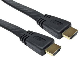 HDMI CABLE High speed with Ethernet, flat cable, 10 metres