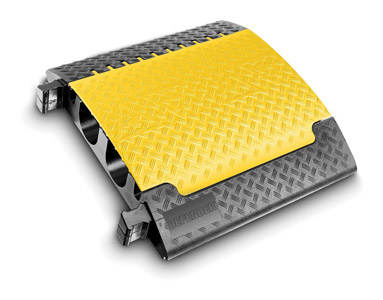 DEFENDER ULTRA L LUX CABLE PROTECTOR 4-channel, straight, 700 x 783mm, semi-transparent lid, yellow