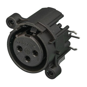 NEUTRIK NC3FAHR1-0 XLR Female PC mounting lateral