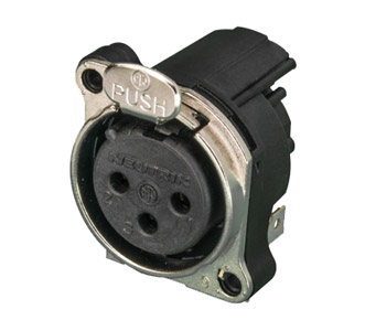 NEUTRIK NC3FBH2 XLR Female PC mounting horizontal