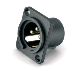 NEUTRIK NC3MPP XLR Male panel, plastic