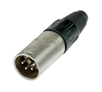 NEUTRIK NC4MX XLR Male cable connector, nickel shell, silver contacts