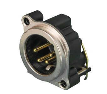 NEUTRIK NC4MBH XLR Male PC mounting horizontal