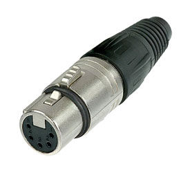 NEUTRIK NC5FX XLR Female cable connector, nickel shell, silver contacts