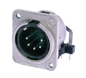 NEUTRIK NC5MDM3-H XLR Male PC mounting horizontal