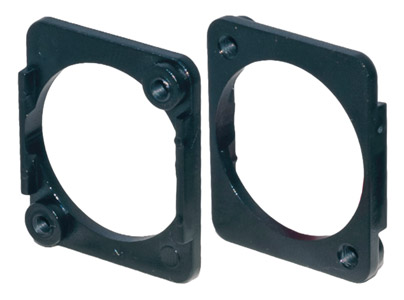 TUK KADMF MOUNTING FRAME M3, for Neutrik D-series and similar connectors, polycarbonate, black