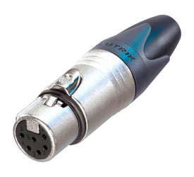 NEUTRIK NC6FXX XLR Female cable connector, nickel shell, silver-plated contacts