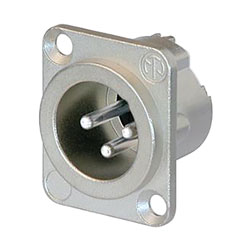 NEUTRIK NC3MD-LX XLR Male panel connector, nickel shell, silver contacts