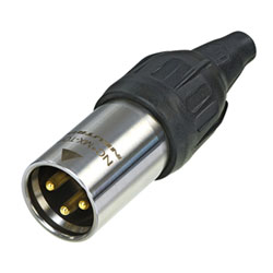 NEUTRIK NC3MX-TOP XLR Male cable connector, gold-plated contacts, true outdoor protection