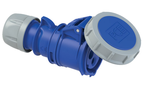 PCE 2132-6 WATERTIGHT 16A CABLE SOCKET, Straight, IP67, blue/grey